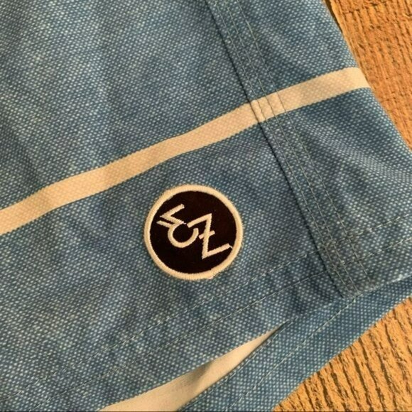 Ezekiel mens blue striped swim board shorts - 34 - Picture 5 of 10